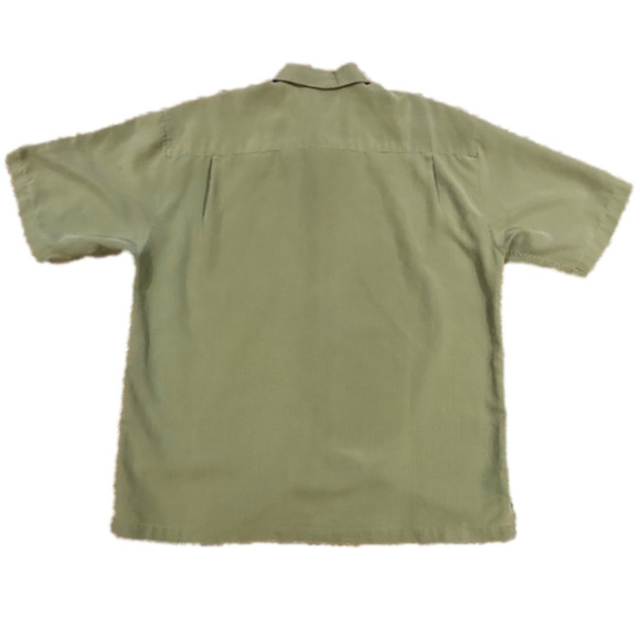 3/$20 Haggar Green Square Print Button-Up Shirt - Picture 2 of 5